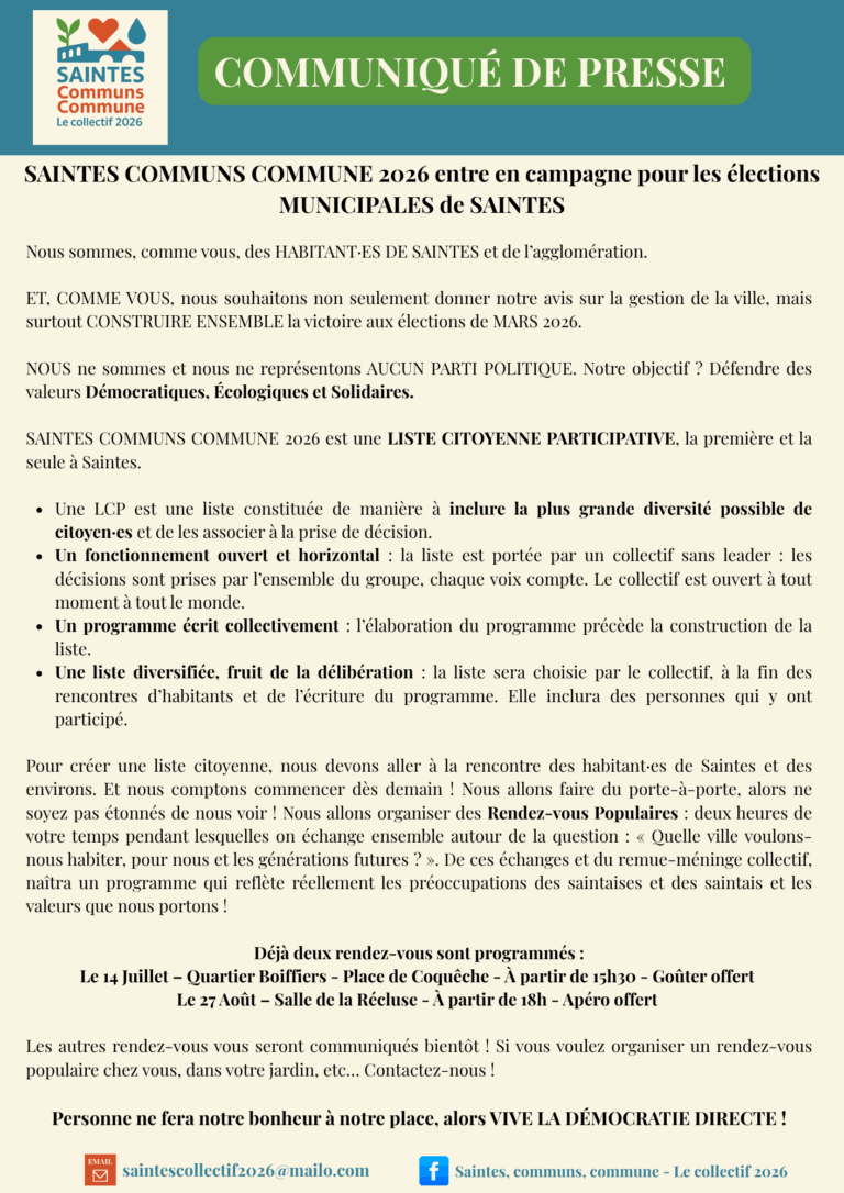 Communiqué presse lancement campagne